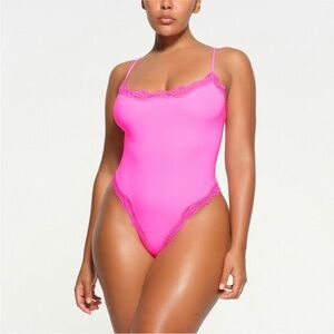 SKIMS Pink Sleeveless Bodysuit